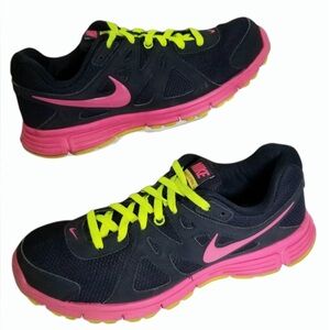 Nike Womens Revolution 2 Running Sneakers Blue Mesh Size 6.5